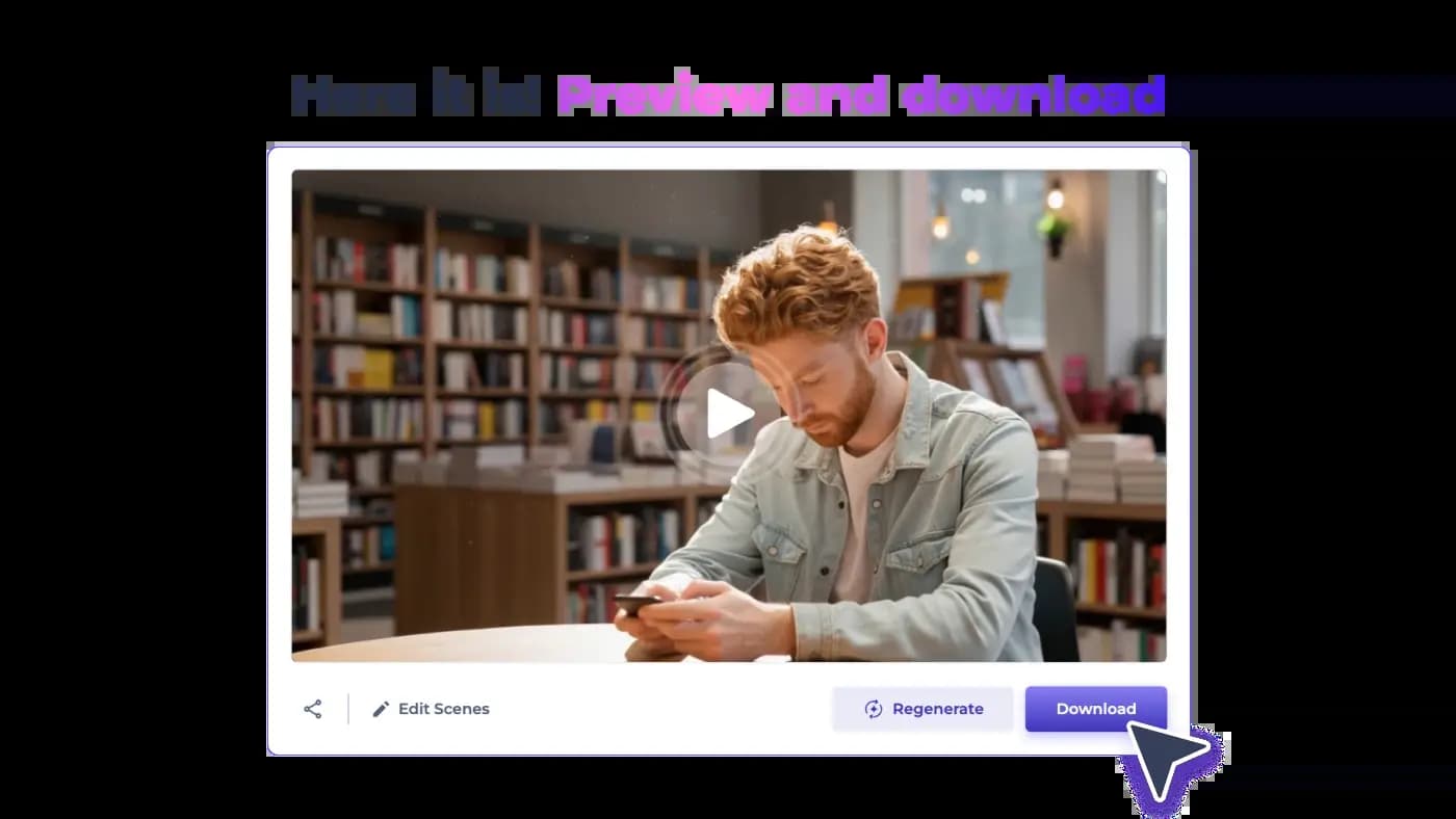 AI video editor for marketing teams timeline and editing interface