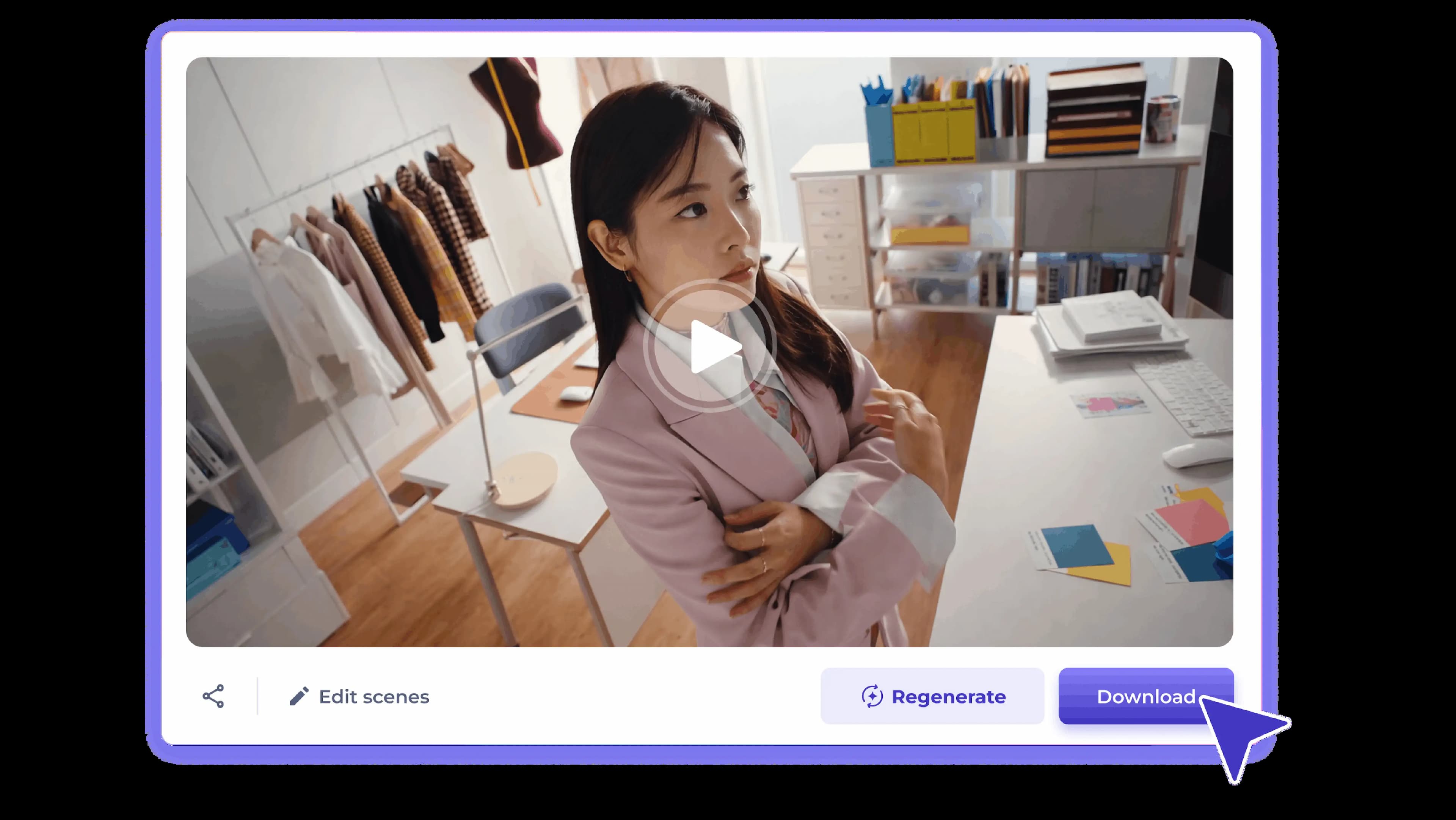 AI video editor for sales teams showing the smart edit timeline